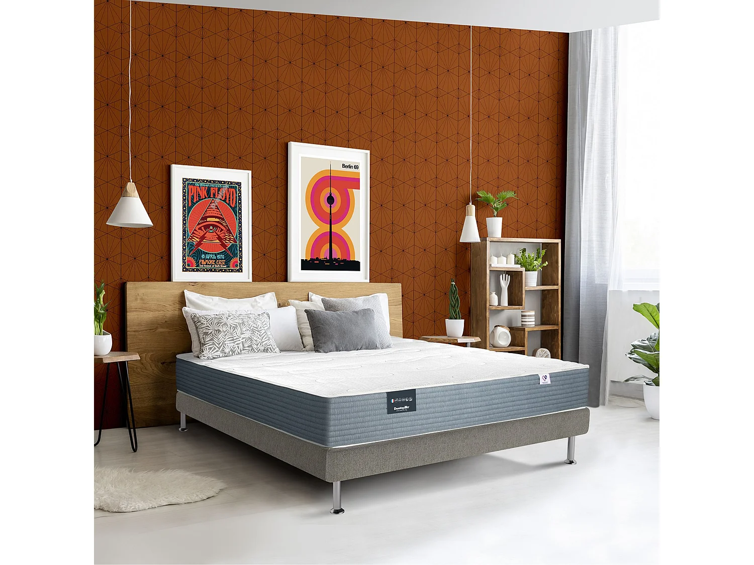 Matelas Dunlopillo en mousse Aerial® 2.0 Ferme - COQUELICOT 2 - 140x200