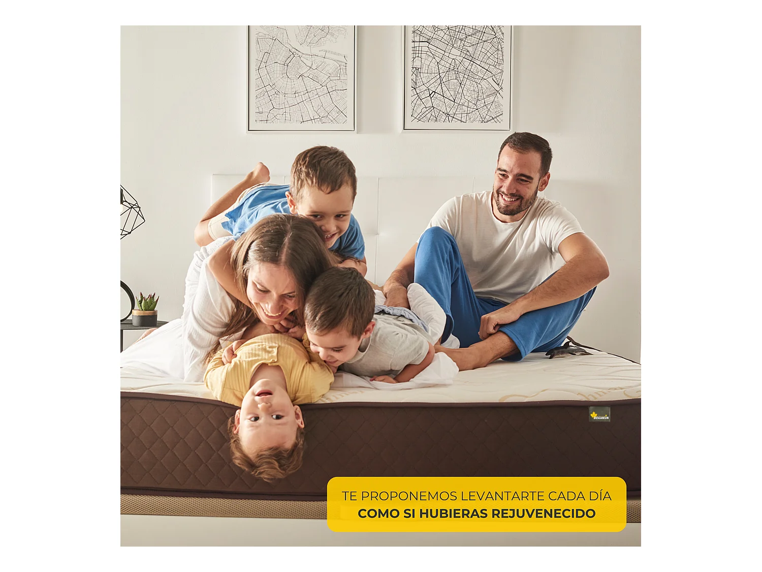 Colchon 100 x 190, Viscoelástico Alta Firmerza Descansin, Ideal para Personas con Dolores de Espalda, Premium, Tejido Transpirable y Antiacaros