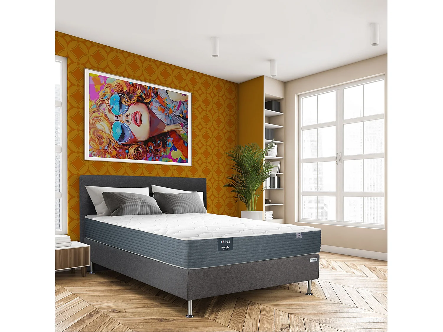 Matelas Dunlopillo en ressorts ensachés 26 cm - IRIS 2 - 90x200