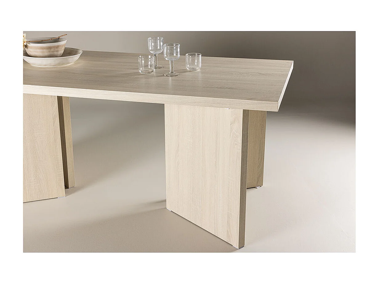 Table à Manger Design "Bassholmen" 180cm Naturel