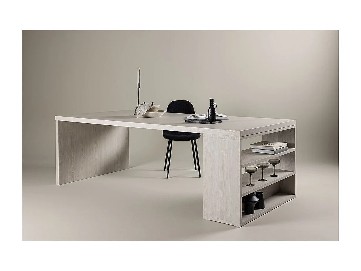 Mika table de salle à manger 110x230 cm whitewash.