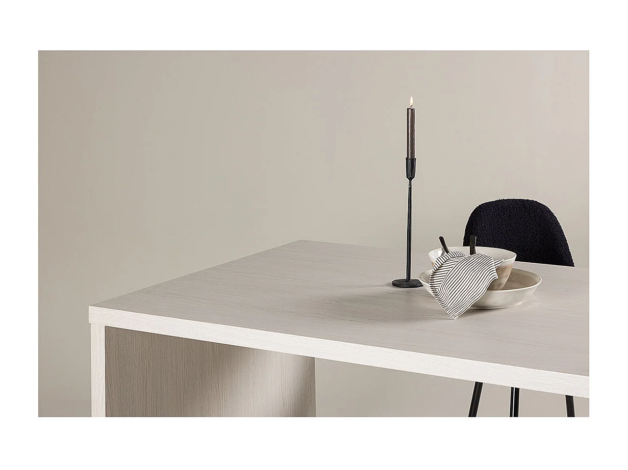 Mika table de salle à manger 110x230 cm whitewash.