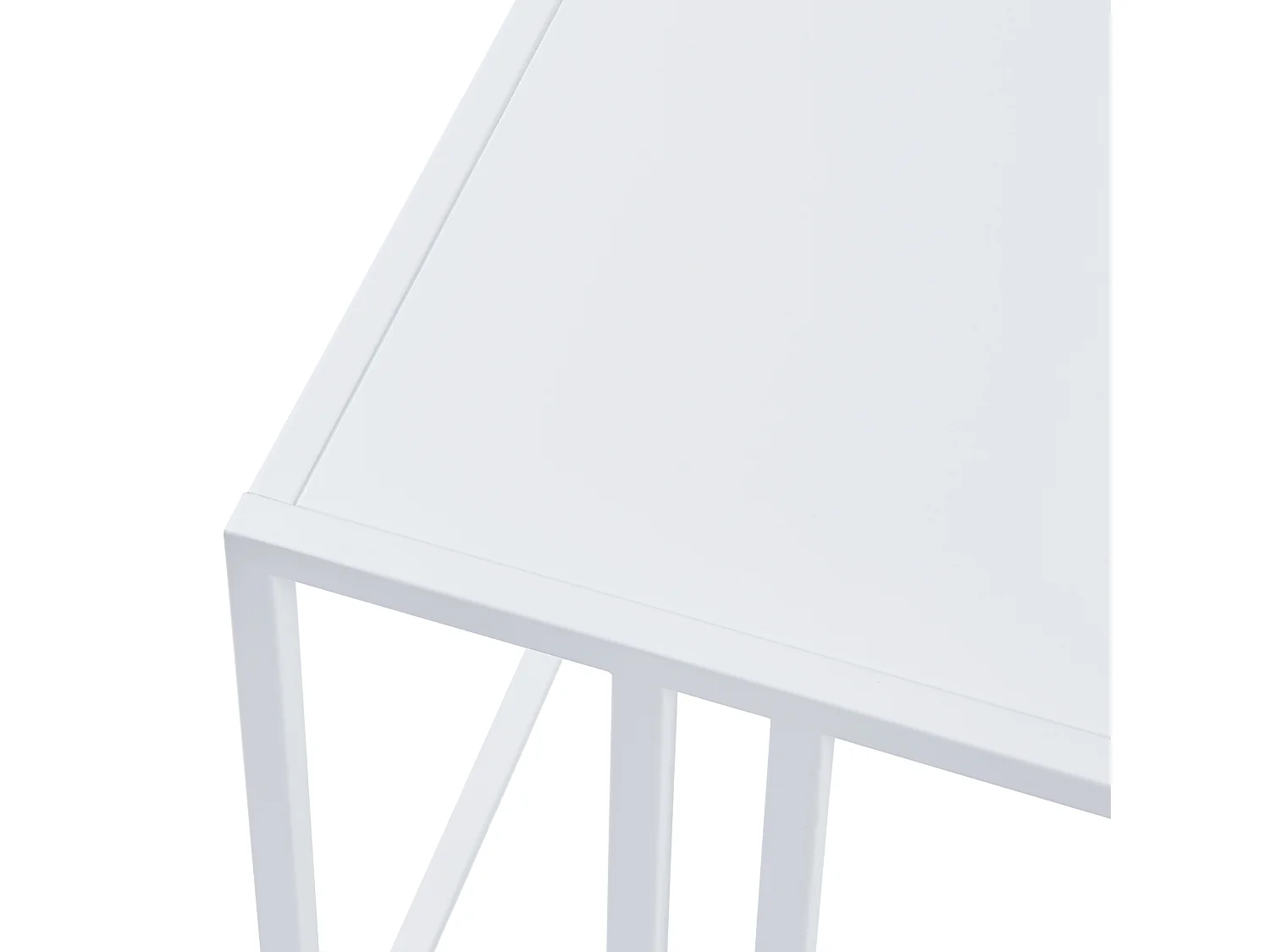 Table d'appoint Kumlinge acier 47 x 45 x 45 cm blanc [en.casa]