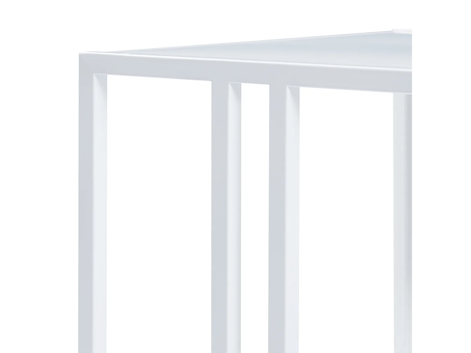 Table d'appoint Kumlinge acier 47 x 45 x 45 cm blanc [en.casa]