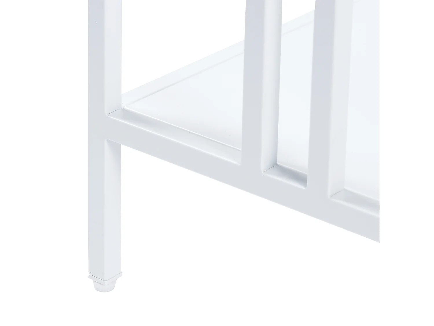 Table d'appoint Kumlinge acier 47 x 45 x 45 cm blanc [en.casa]