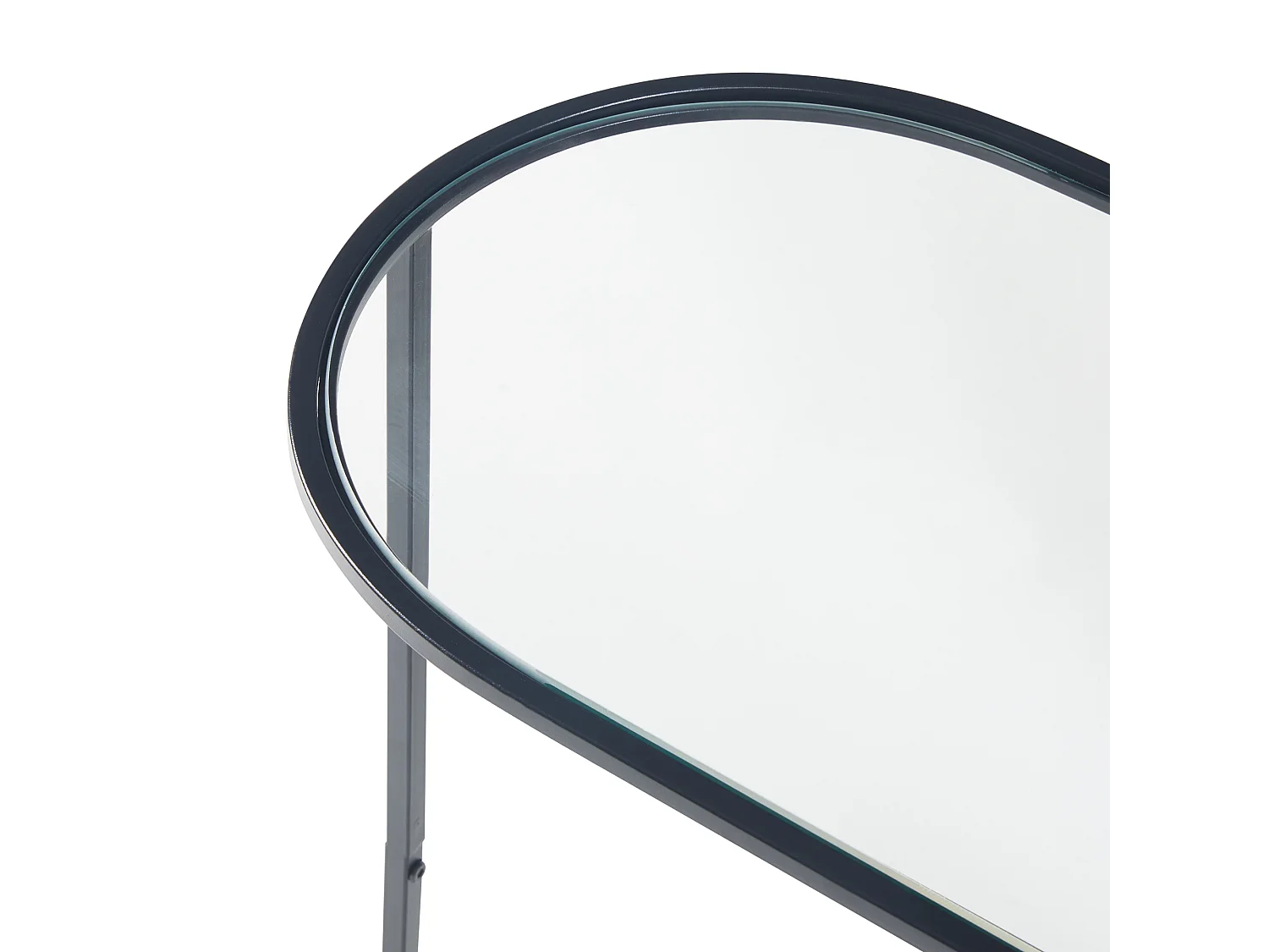 Table d'appoint Ulvik métal verre 50 x 50 x 35 cm noir [en.casa]