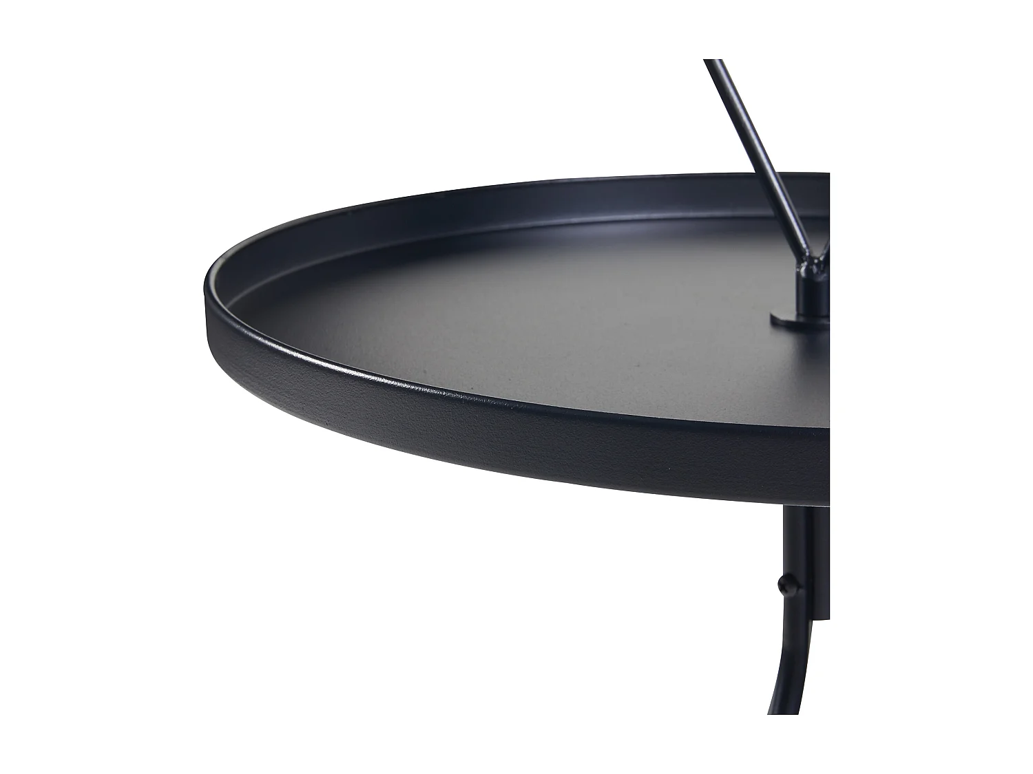 Table d'appoint Odal avec plateau rond métal 65 x 41 cm noir [en.casa]