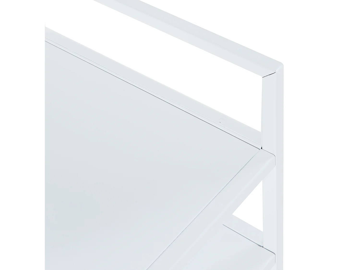 Table d'appoint Riihimäki acier 65 x 40 x 30 cm blanc mat [en.casa]