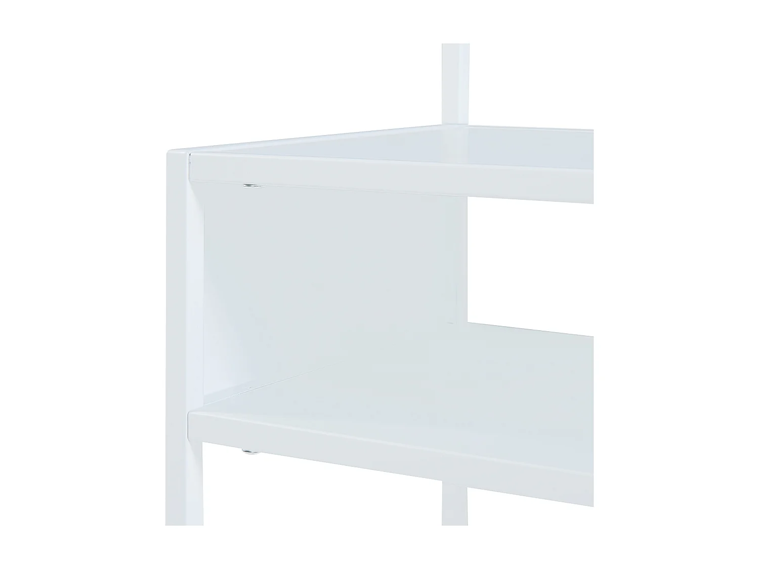 Table d'appoint Riihimäki acier 65 x 40 x 30 cm blanc mat [en.casa]