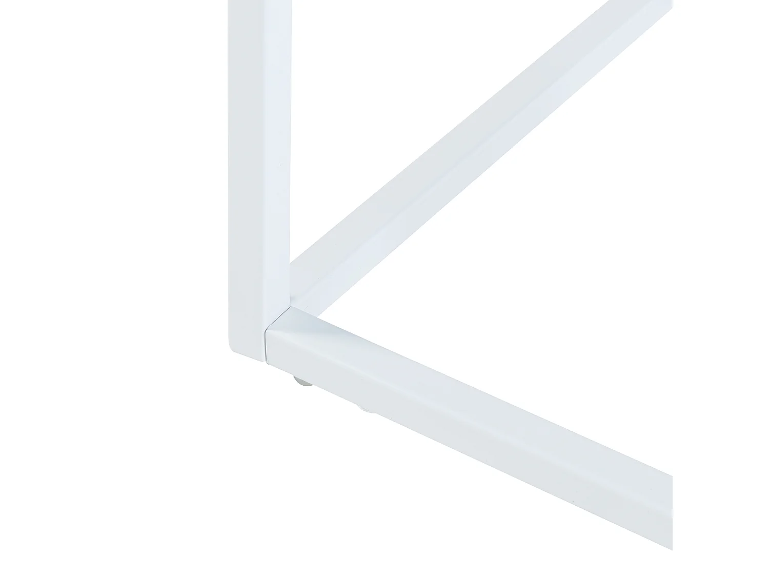 Table d'appoint Riihimäki acier 65 x 40 x 30 cm blanc mat [en.casa]