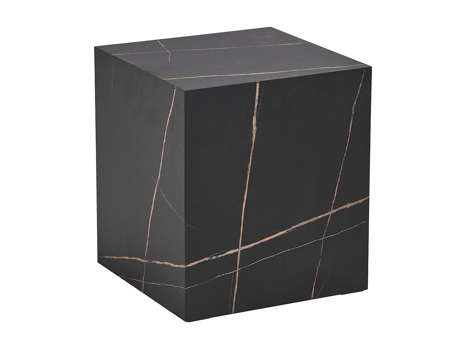 Table d'appoint Ellelu 45 x 40 x 40 cm aspect marbre noir [en.casa]