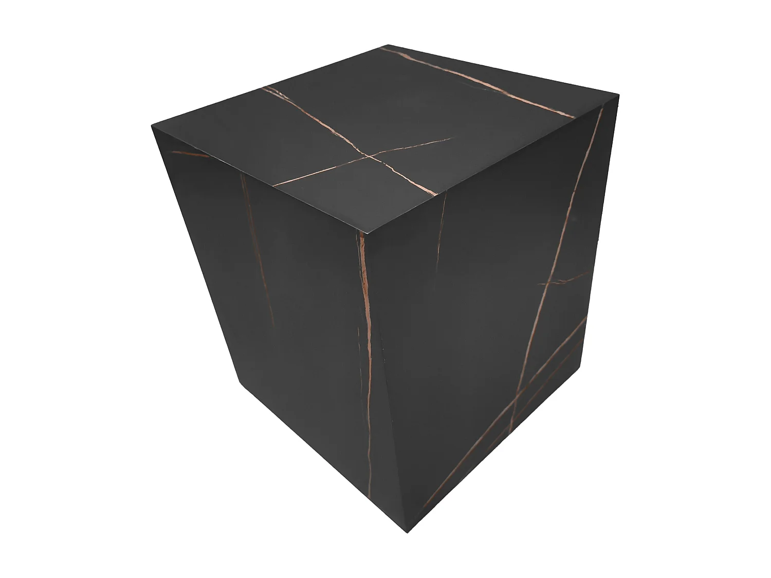 Table d'appoint Ellelu 45 x 40 x 40 cm aspect marbre noir [en.casa]