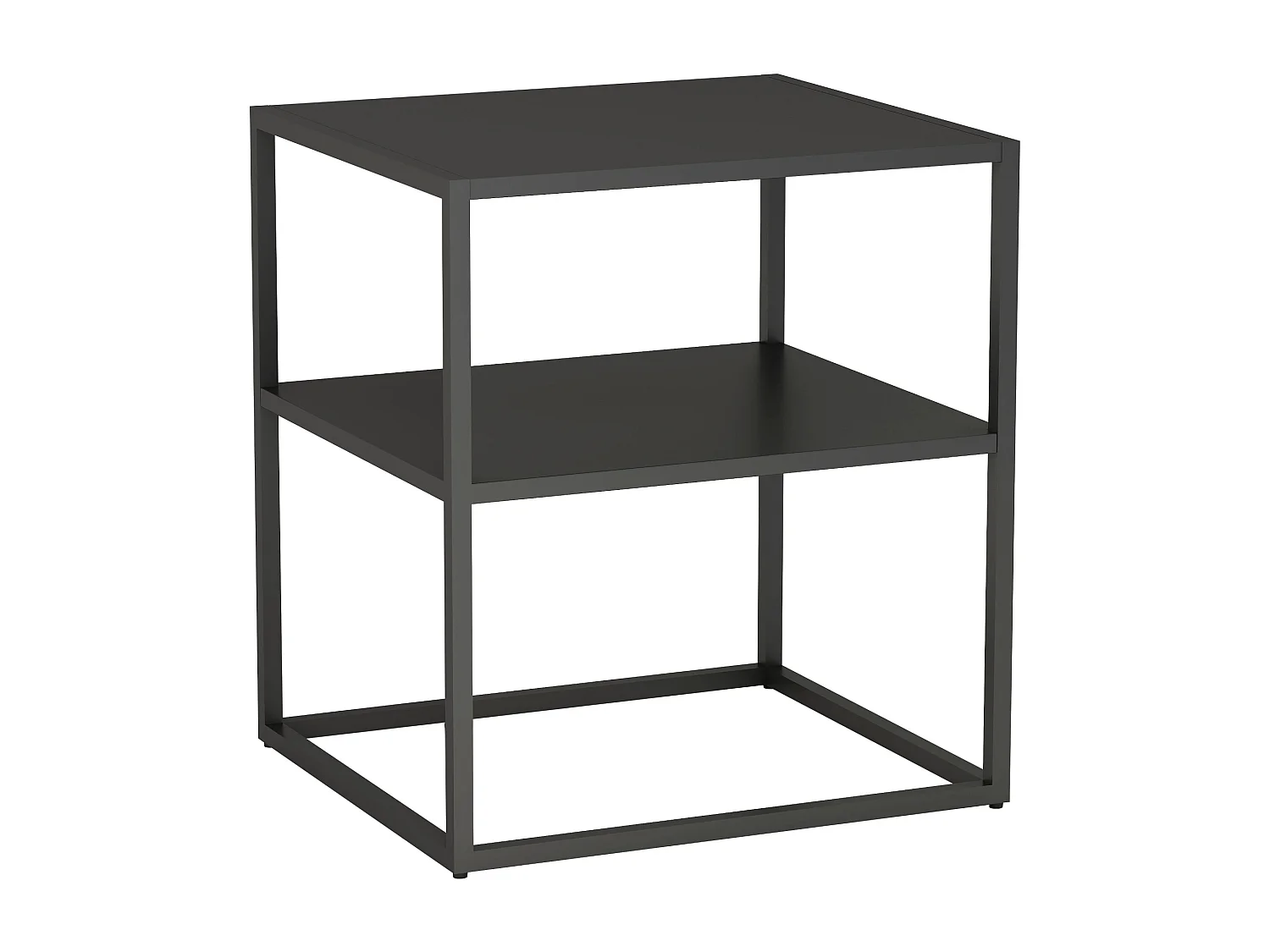 Table d'appoint Raahe pour salon 50,5 x 45 x 40 cm acier noir [en.casa]