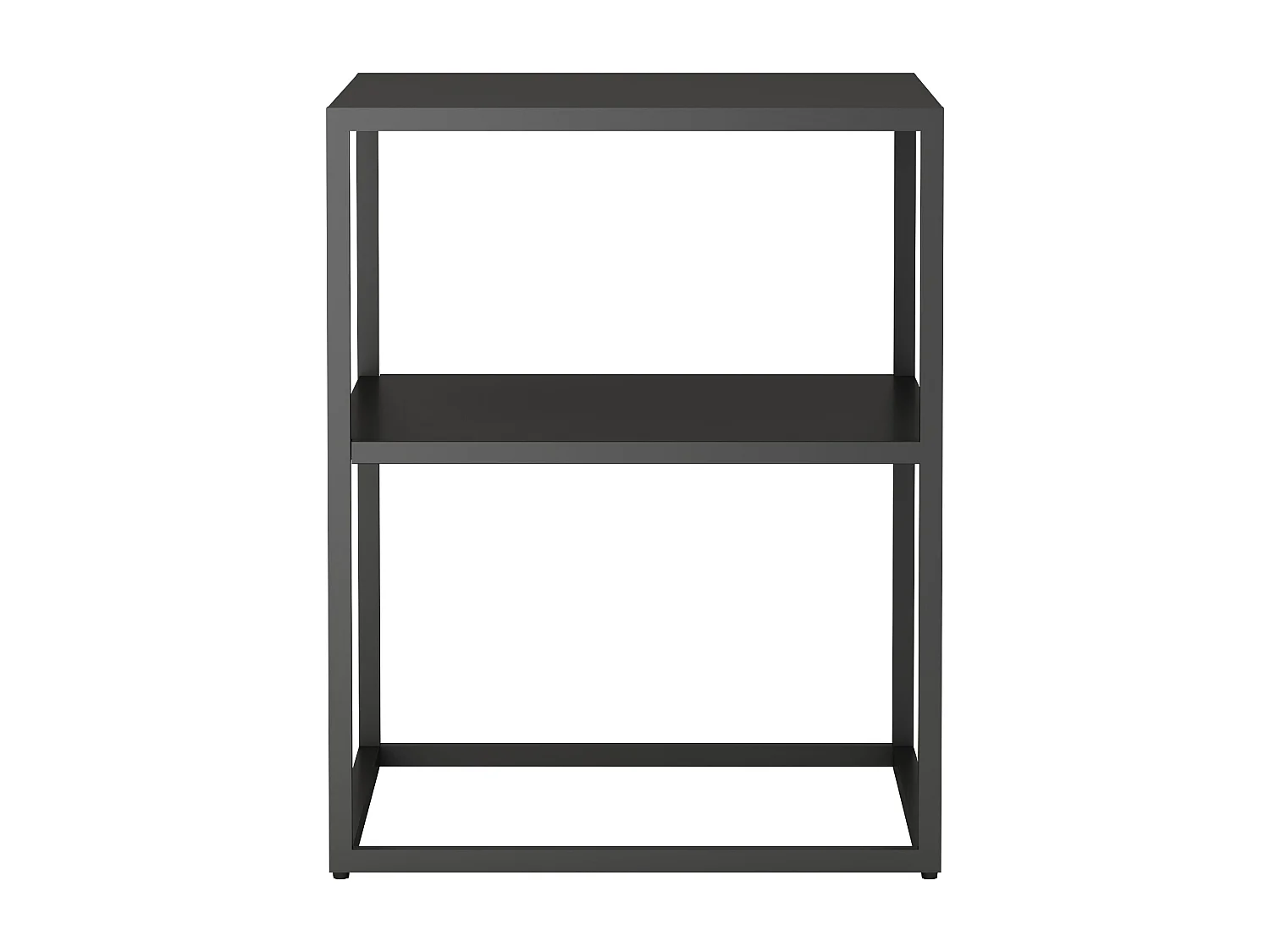 Table d'appoint Raahe pour salon 50,5 x 45 x 40 cm acier noir [en.casa]