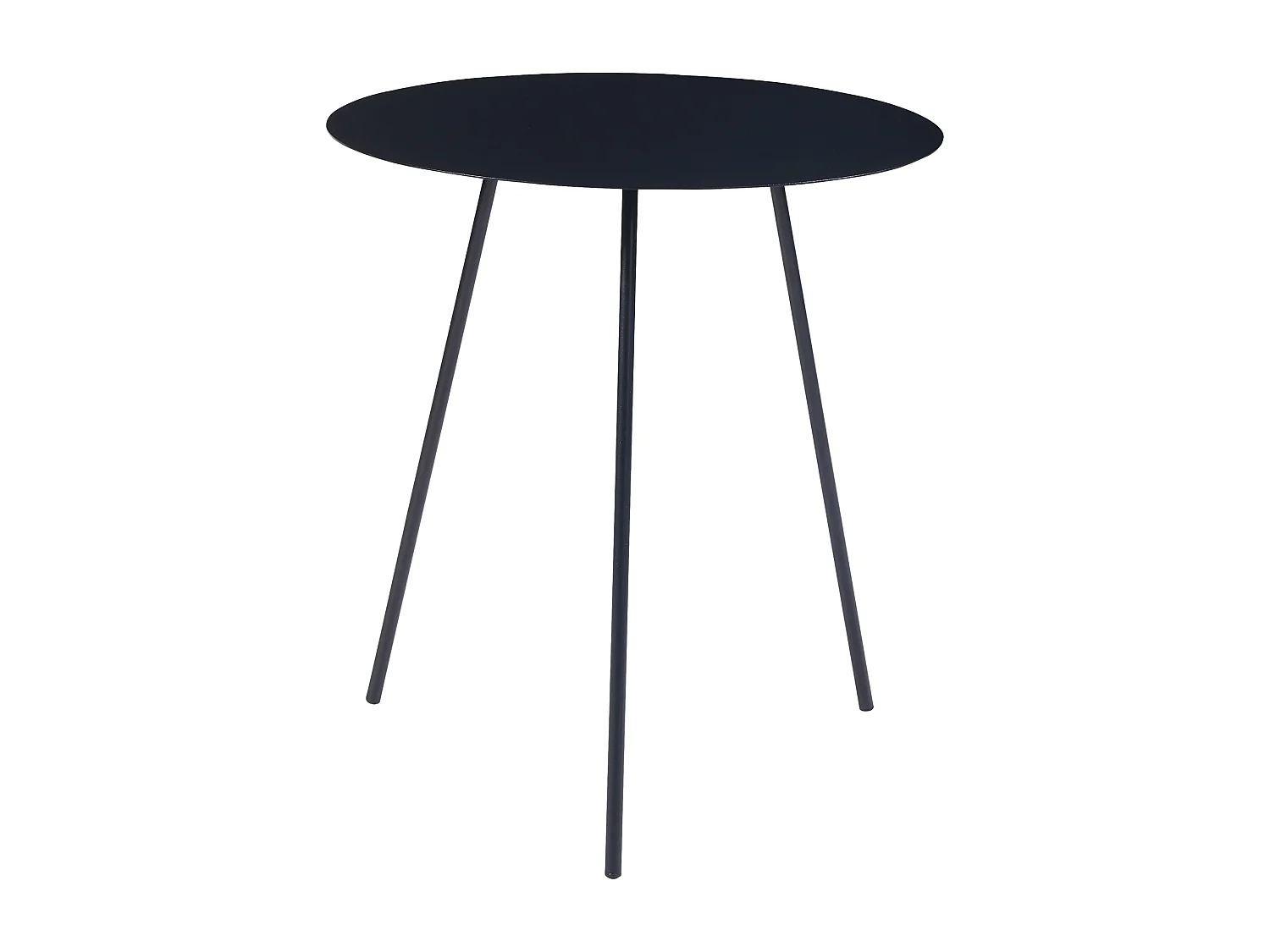 Table d'appoint Sula avec plateau rond métal 53 x 50 cm noir [en.casa]