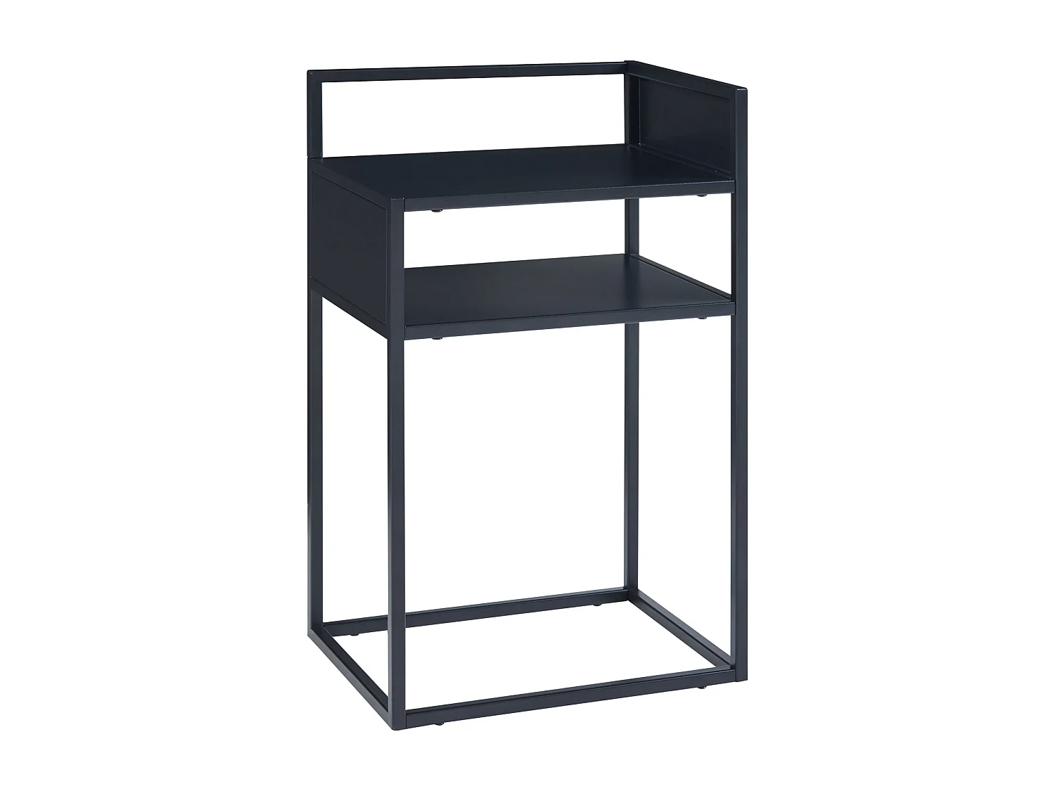 Table d'appoint Riihimäki acier 65 x 40 x 30 cm noir mat [en.casa]