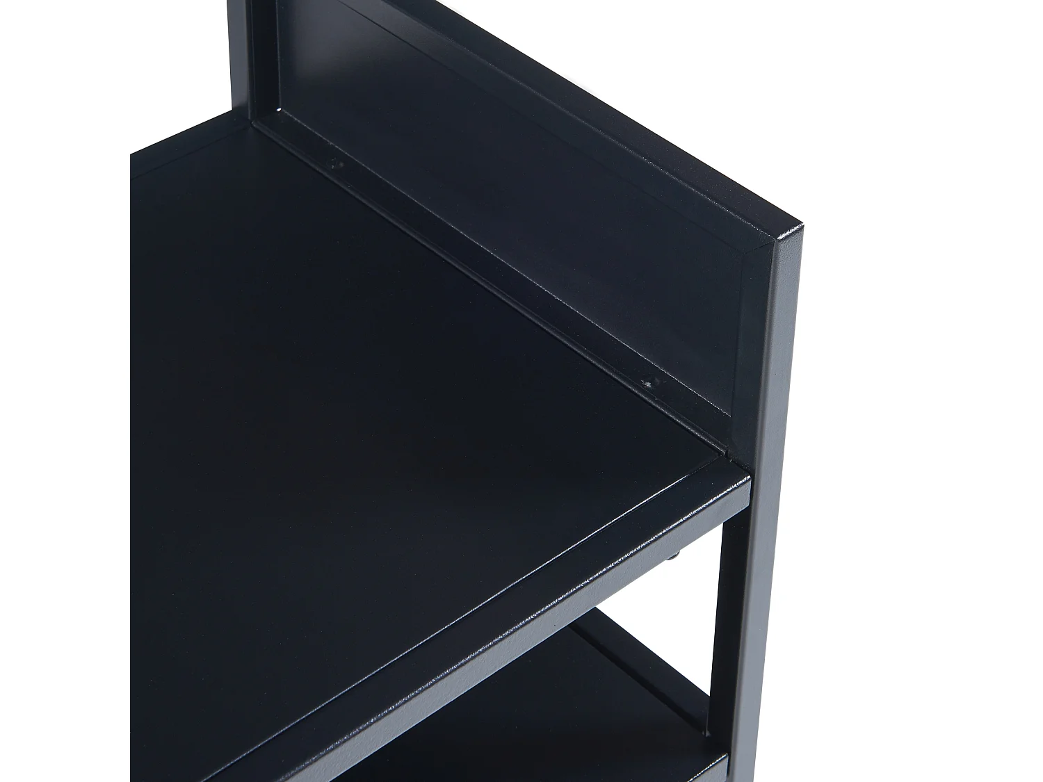 Table d'appoint Riihimäki acier 65 x 40 x 30 cm noir mat [en.casa]