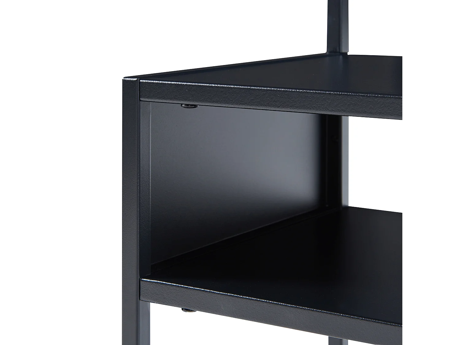 Table d'appoint Riihimäki acier 65 x 40 x 30 cm noir mat [en.casa]