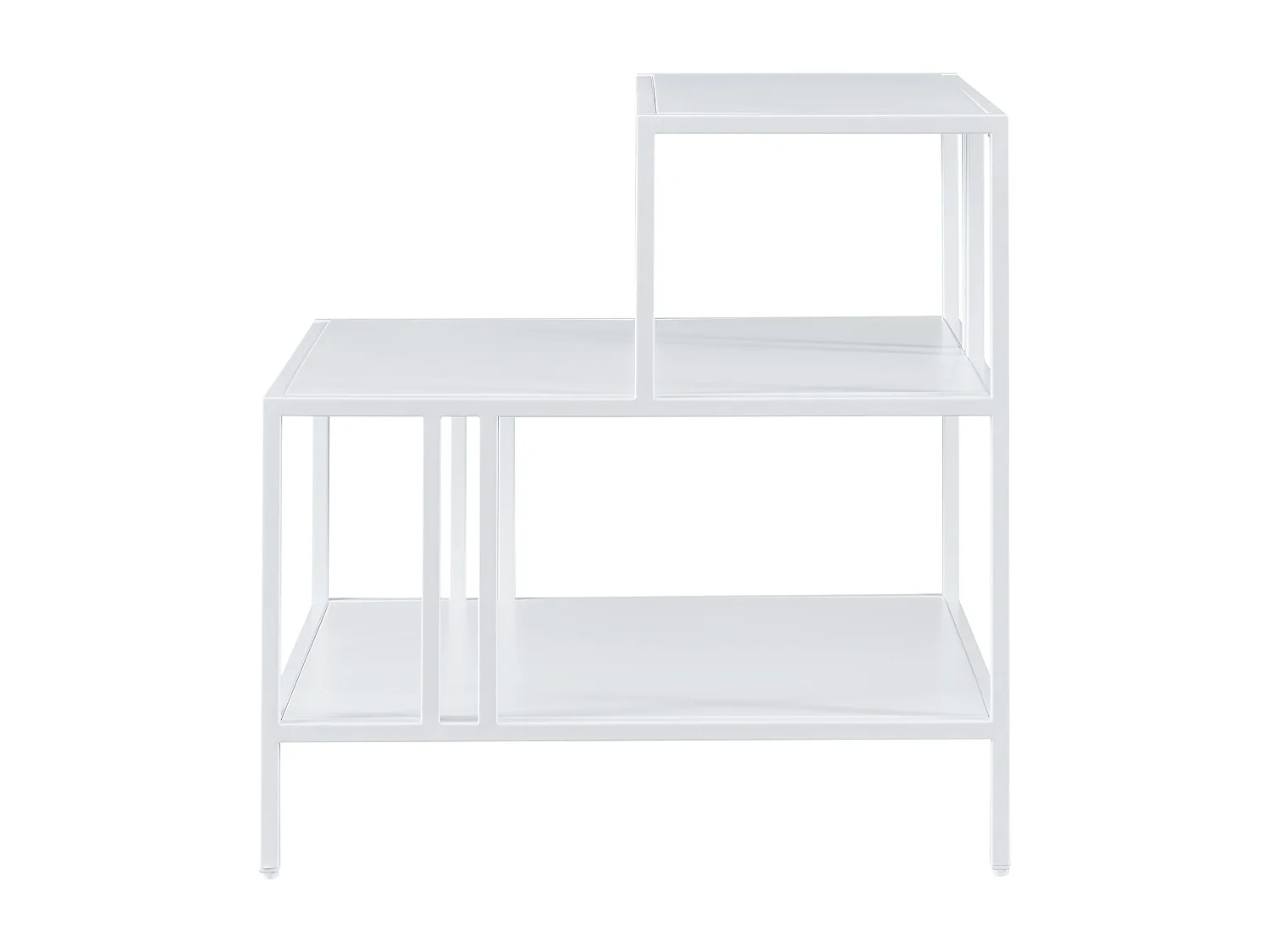 Table d'appoint Kumlinge acier 60 x 60 x 50 cm blanc [en.casa]