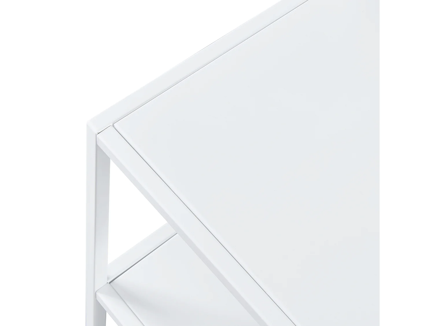 Table d'appoint Kumlinge acier 60 x 60 x 50 cm blanc [en.casa]