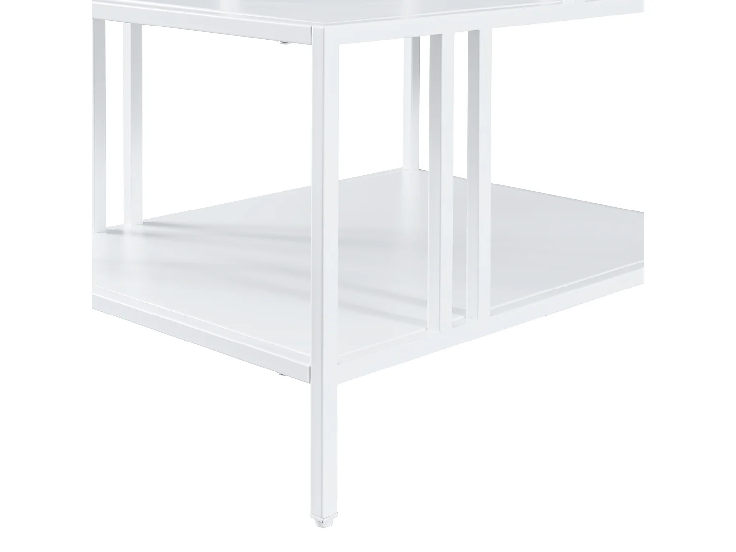Table d'appoint Kumlinge acier 60 x 60 x 50 cm blanc [en.casa]