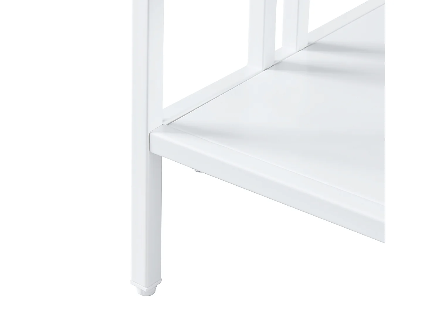 Table d'appoint Kumlinge acier 60 x 60 x 50 cm blanc [en.casa]