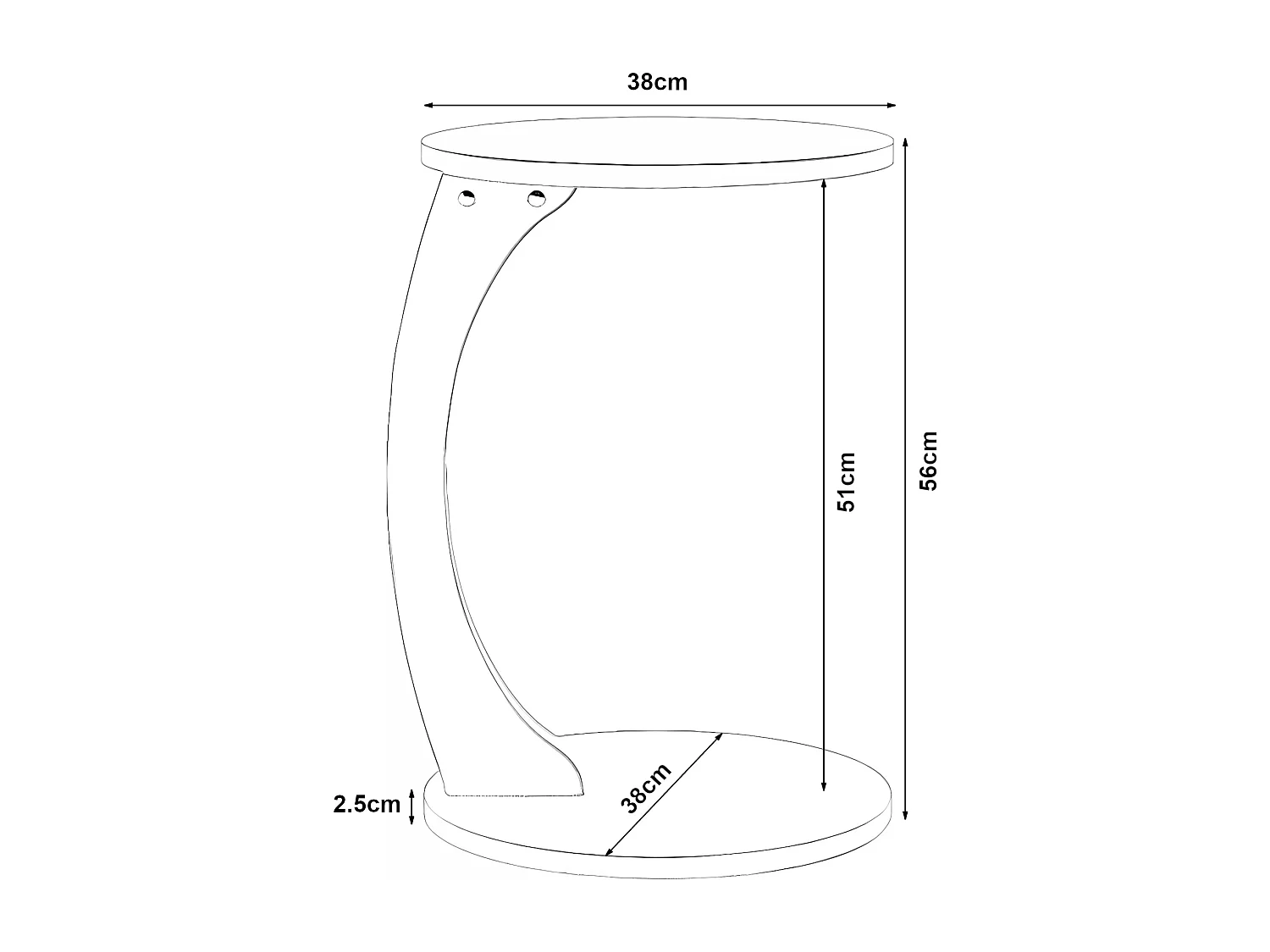 Table d’appoint Holeby ronde à roulettes effet marbre crème [en.casa]