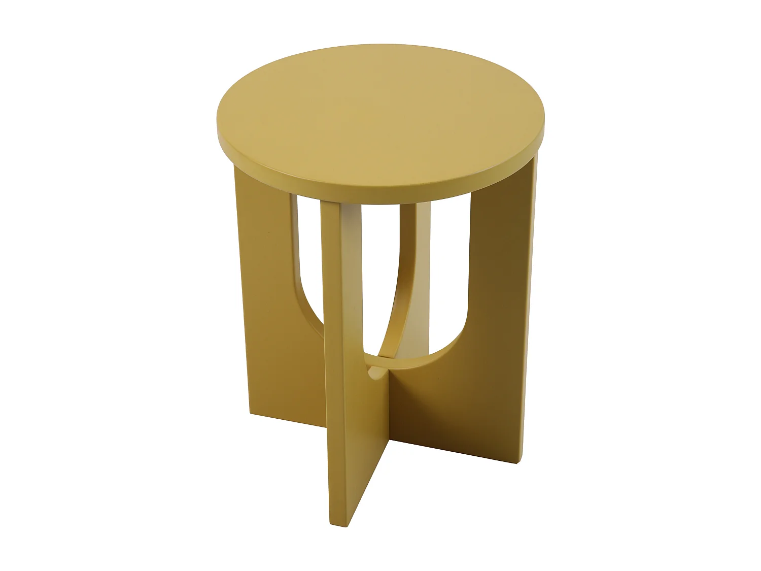 Table d'appoint Kysdajore 50 x 40 cm moutarde [en.casa]