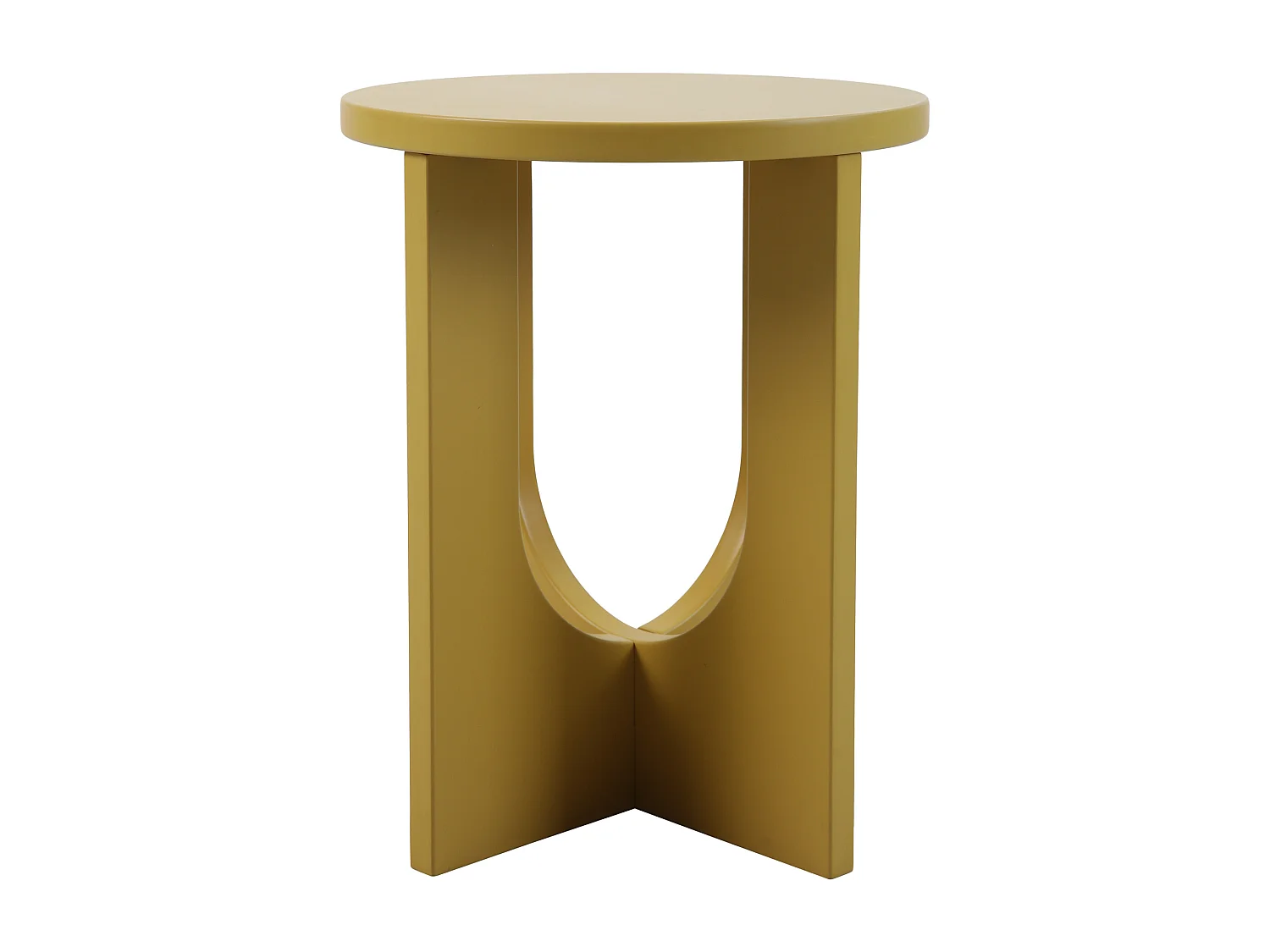 Table d'appoint Kysdajore 50 x 40 cm moutarde [en.casa]
