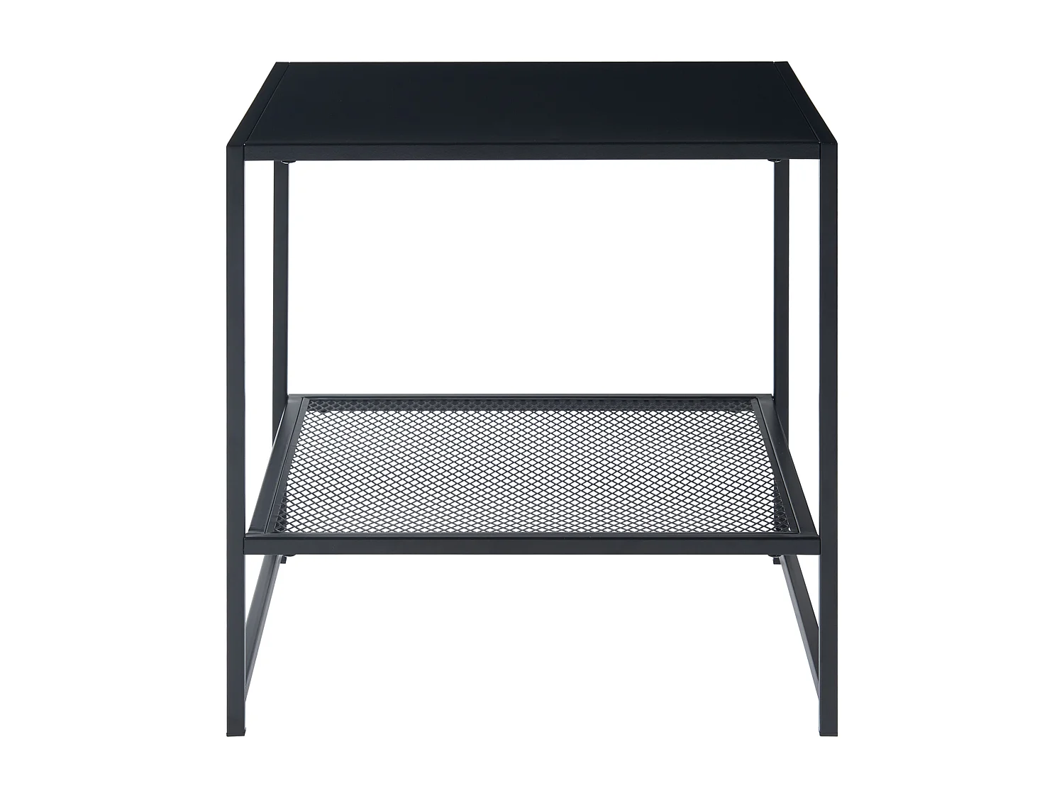 Table d'appoint Ruokolahti acier 51 x 51 x 51 cm noir mat [en.casa]