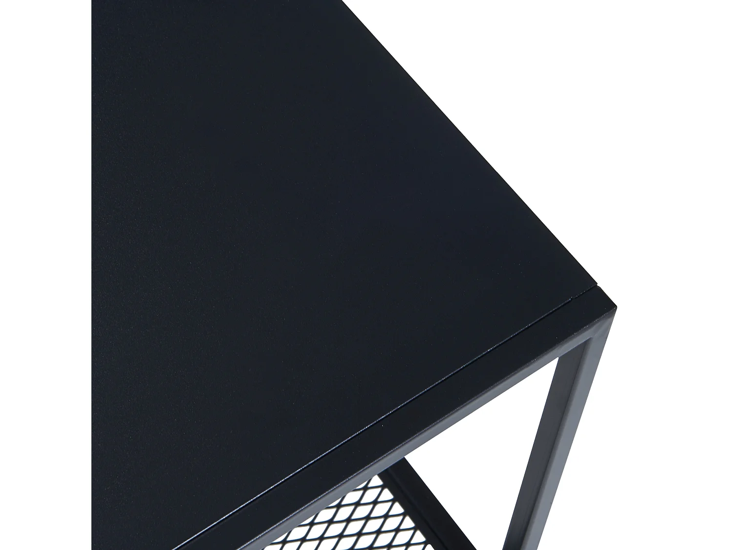 Table d'appoint Ruokolahti acier 51 x 51 x 51 cm noir mat [en.casa]