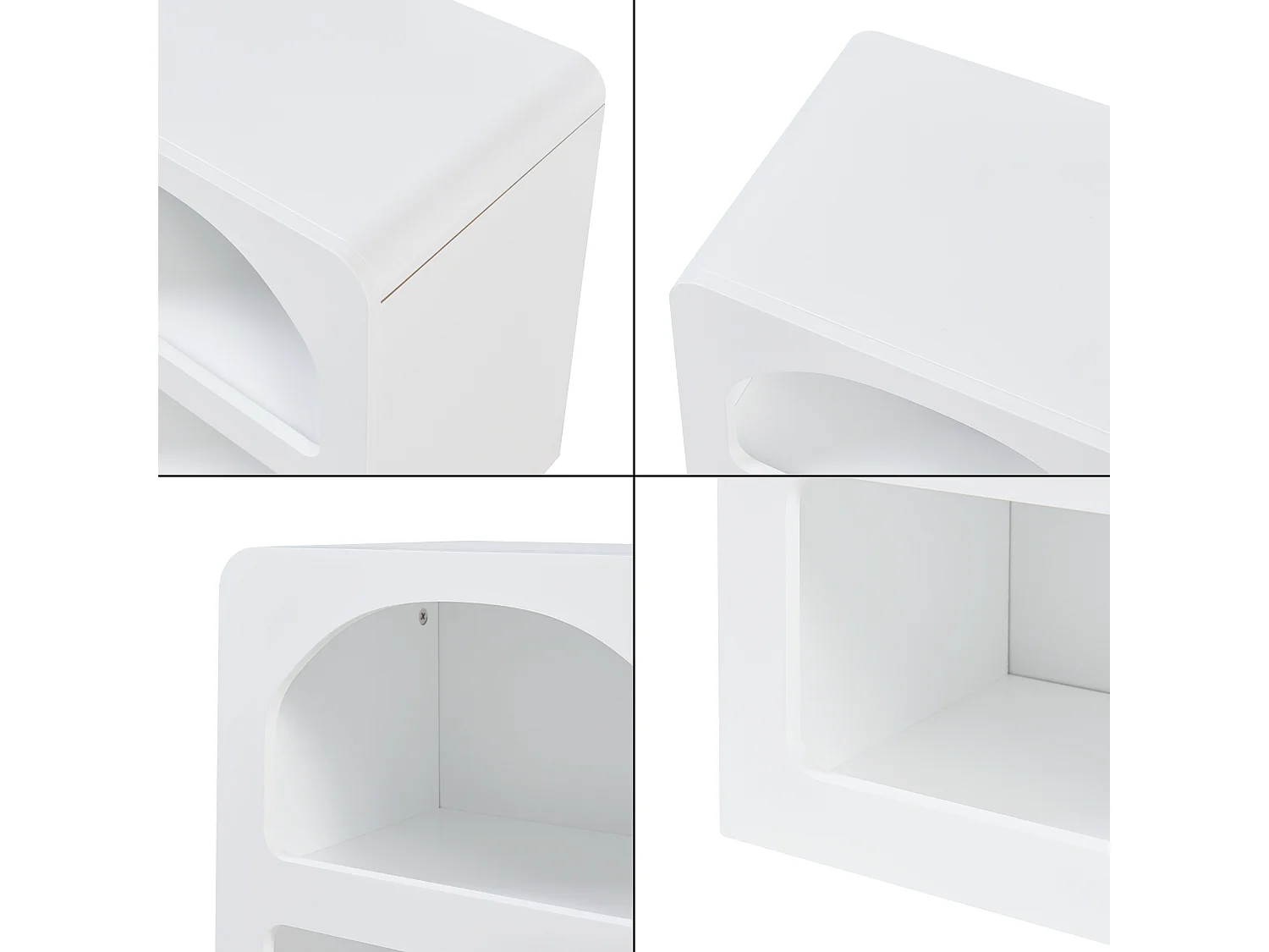 Table d'appoint Vågå 45 x 40 x 30 cm blanc [en.casa]