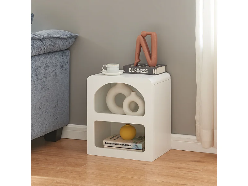 Table d'appoint Vågå 45 x 40 x 30 cm blanc [en.casa]