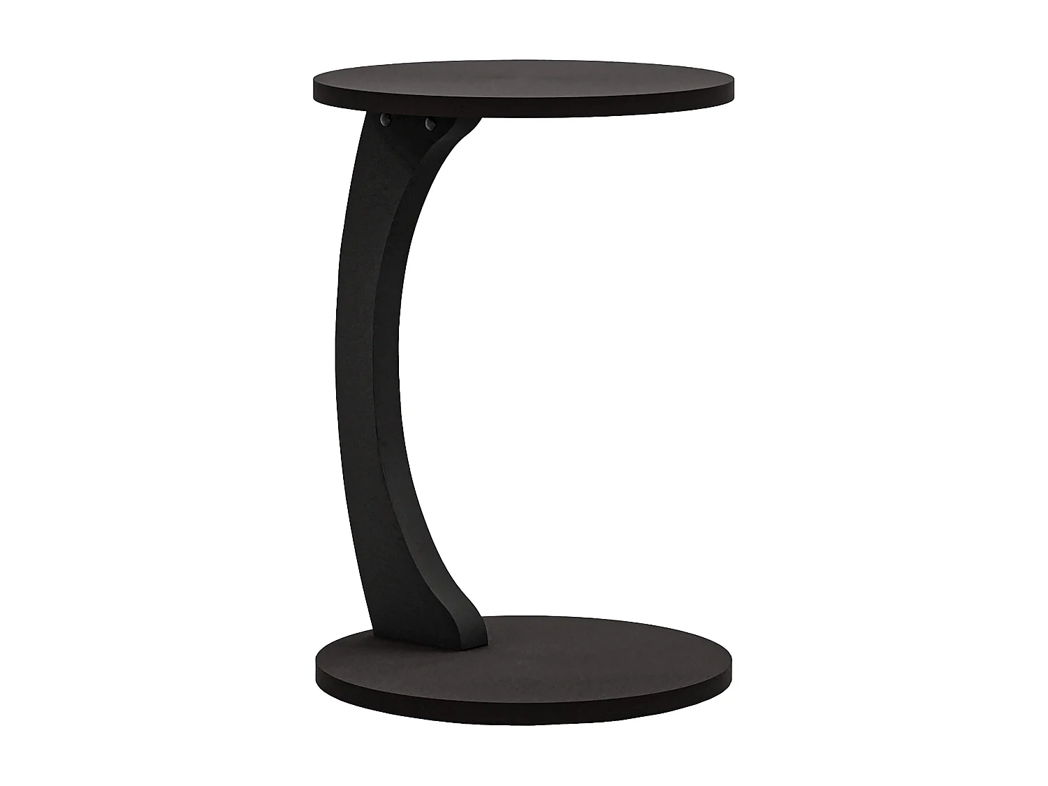 Table d’appoint Holeby 56 x 38 cm noir mat [en.casa]