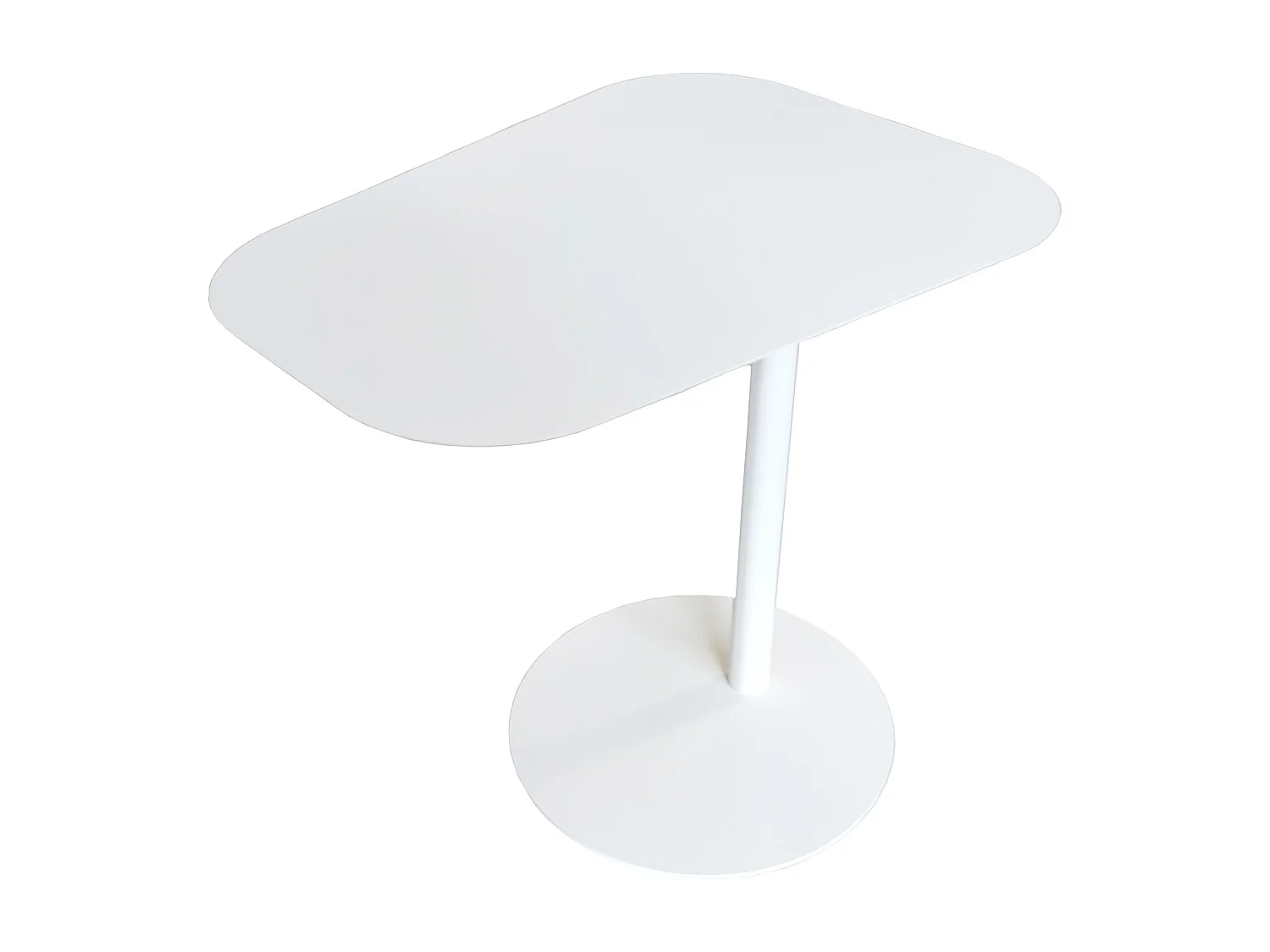 Table d'appoint Nastätten métal 50 x 50 x 38 cm blanc [en.casa]