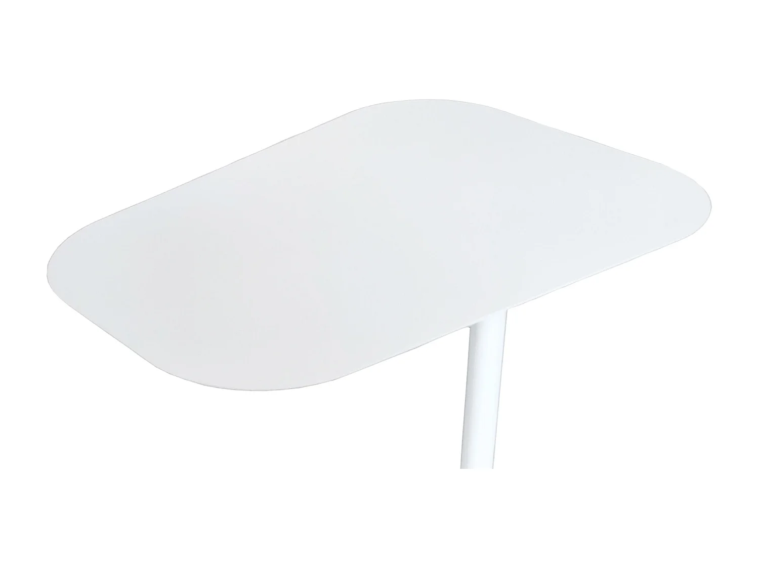 Table d'appoint Nastätten métal 50 x 50 x 38 cm blanc [en.casa]