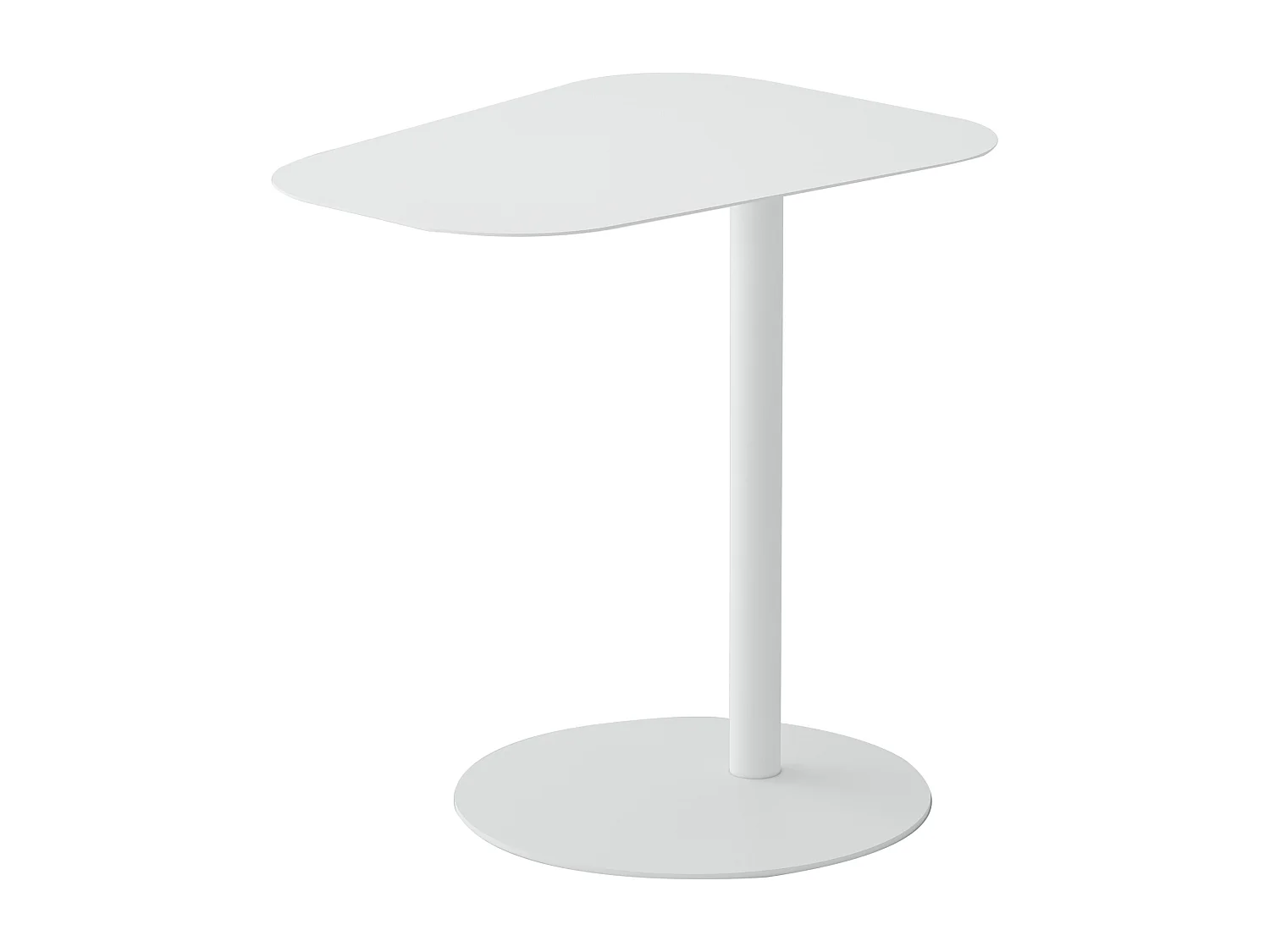 Table d'appoint Nastätten métal 50 x 50 x 38 cm blanc [en.casa]