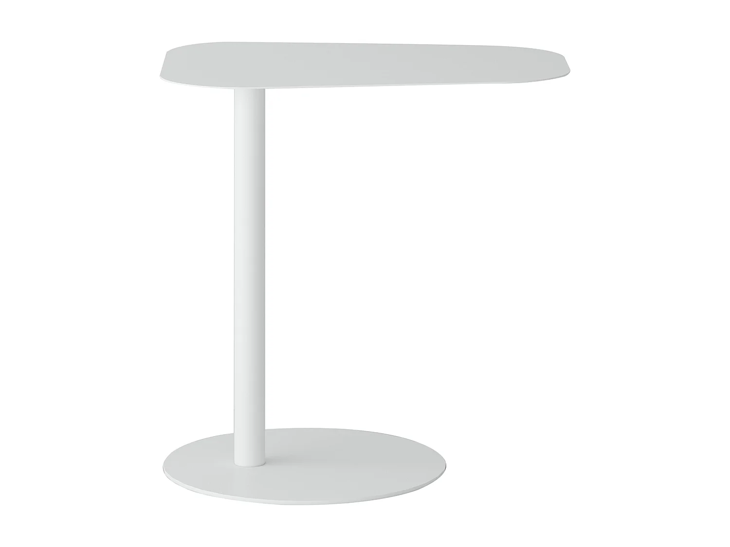 Table d'appoint Nastätten métal 50 x 50 x 38 cm blanc [en.casa]