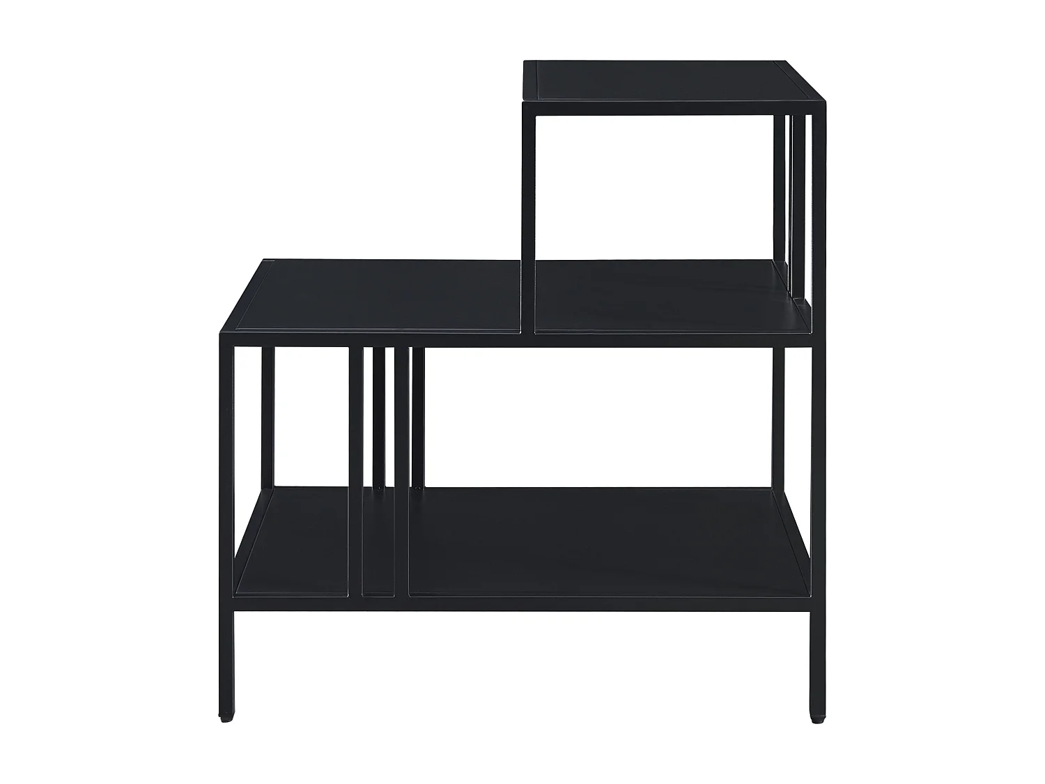 Table d'appoint Kumlinge acier 60 x 60 x 50 cm noir [en.casa]