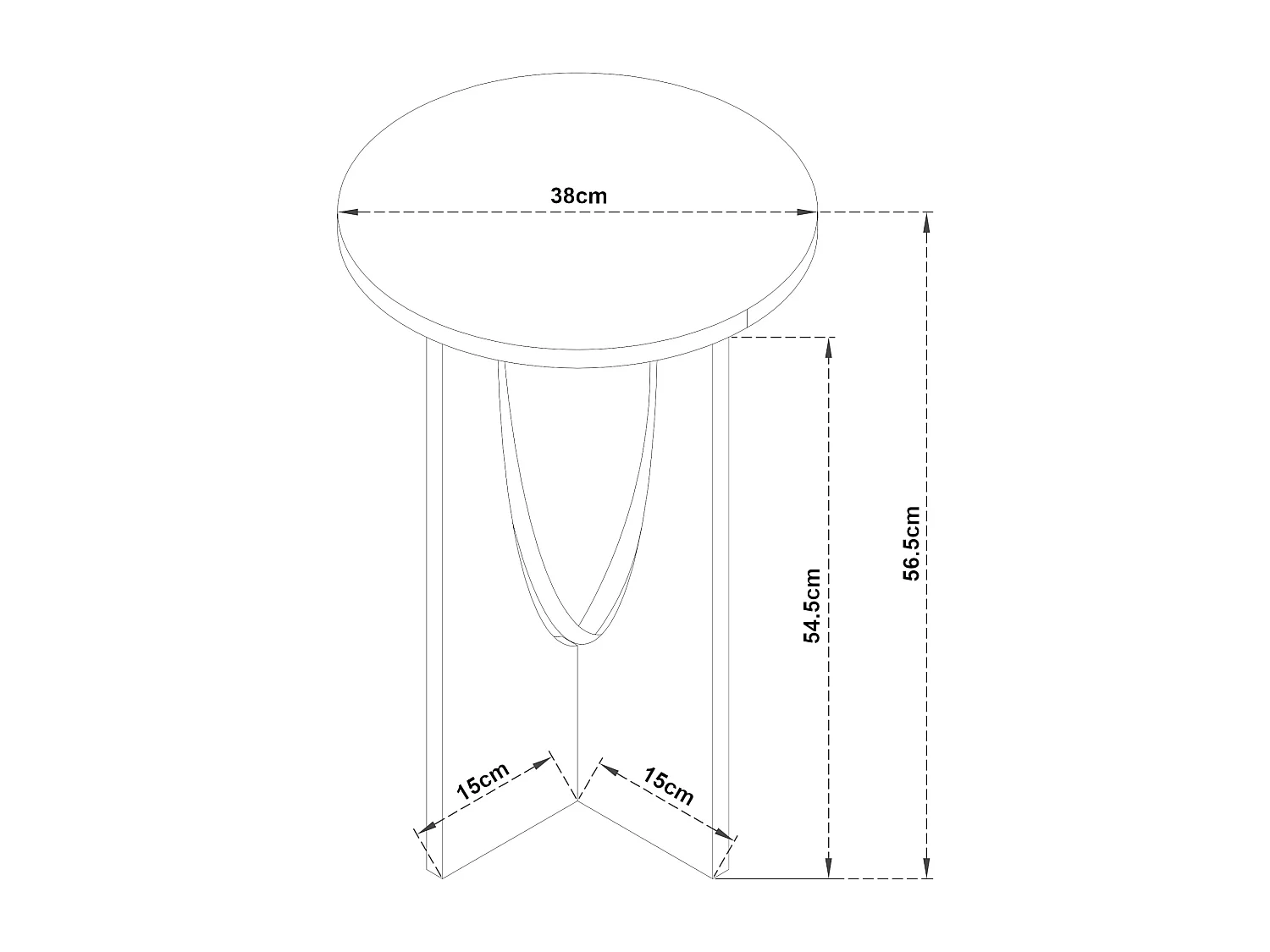 Table d'appoint Rindal 57 x 38 cm effet chêne [en.casa]