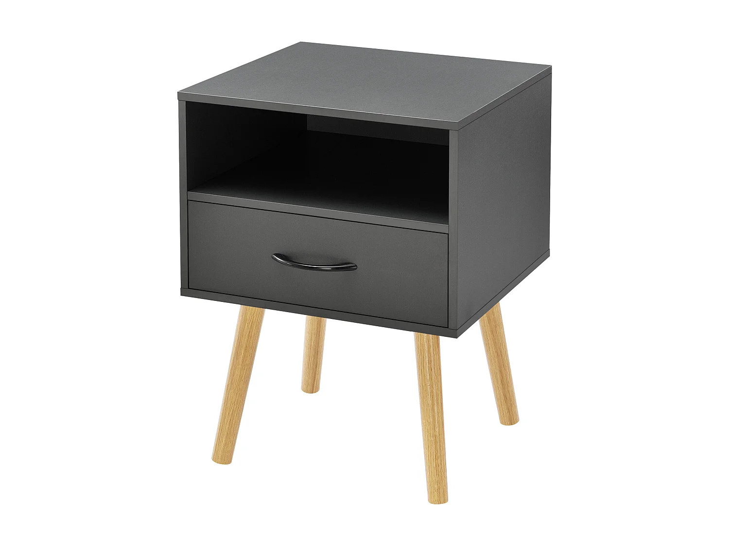 Lot de 2 tables d'appoint Gävle gris foncé [en.casa]