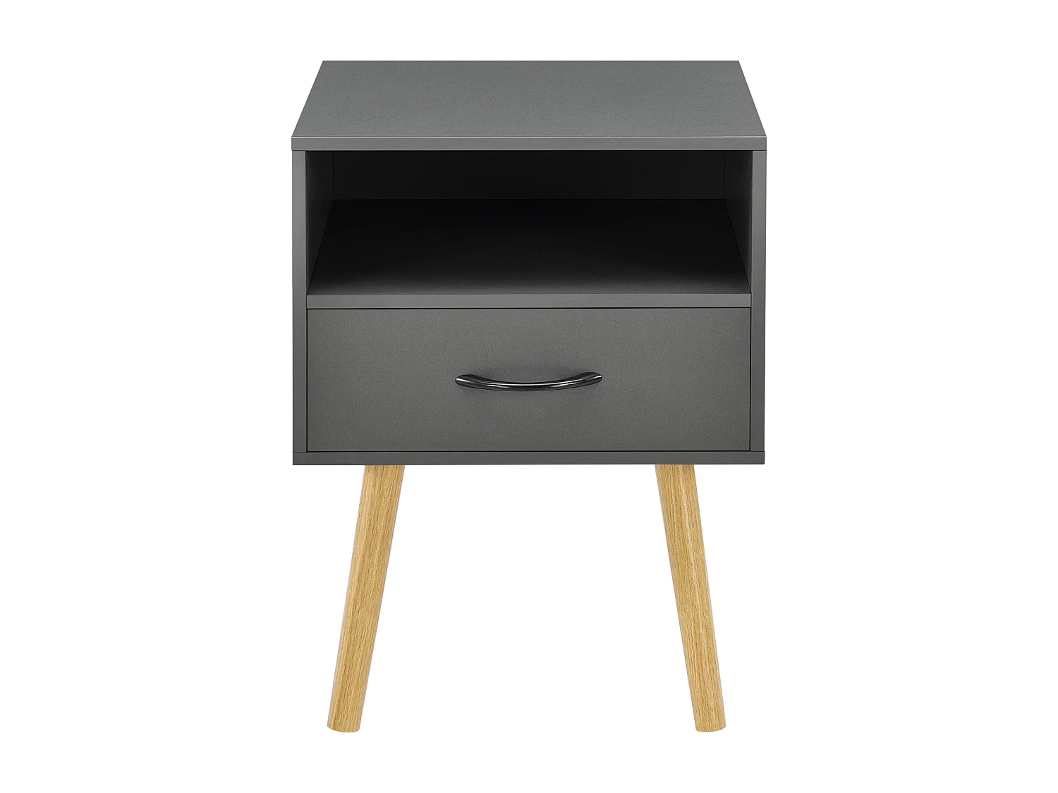 Lot de 2 tables d'appoint Gävle gris foncé [en.casa]