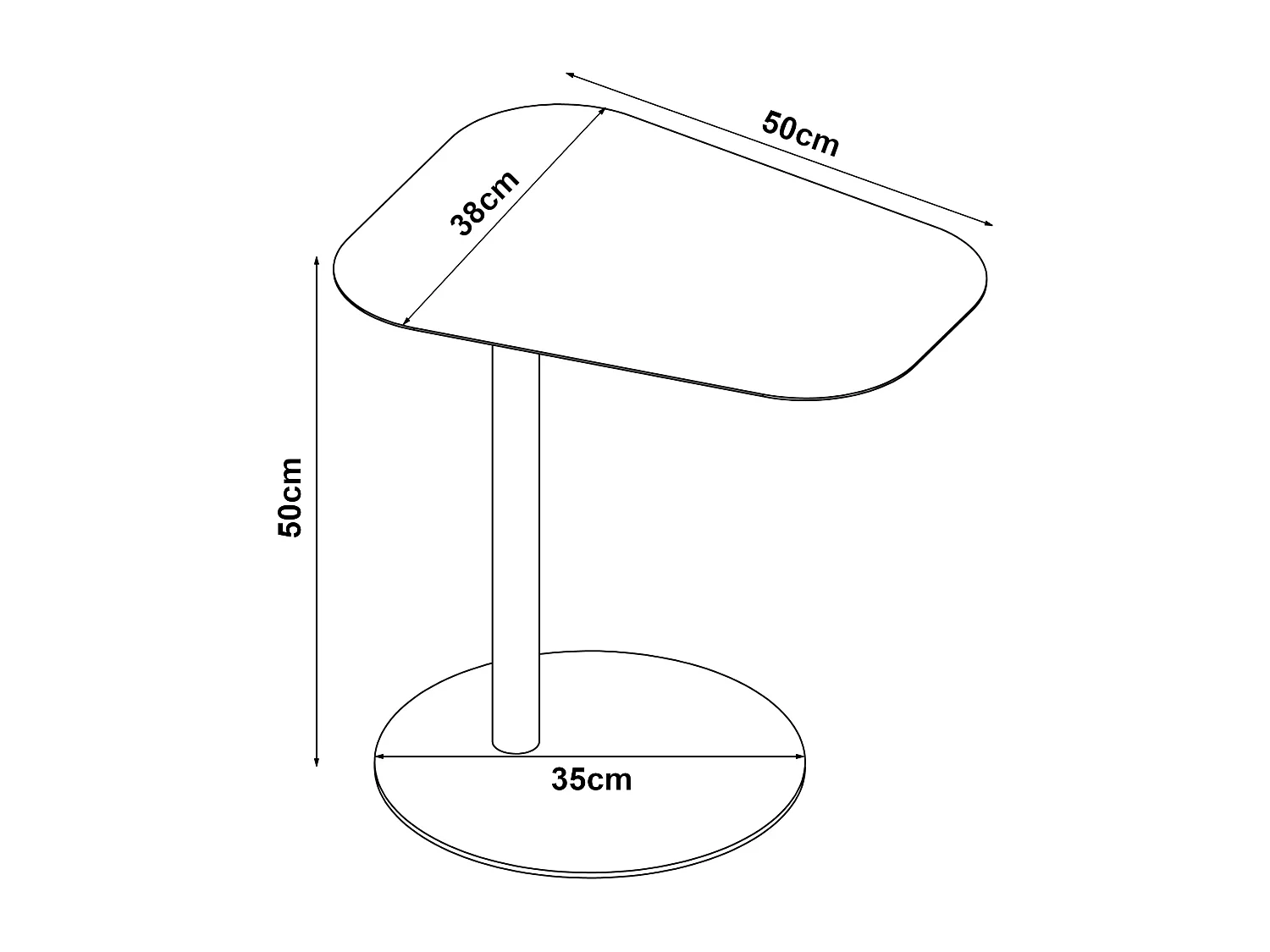 Table d'appoint Nastätten métal 50 x 50 x 38 cm gris mat [en.casa]