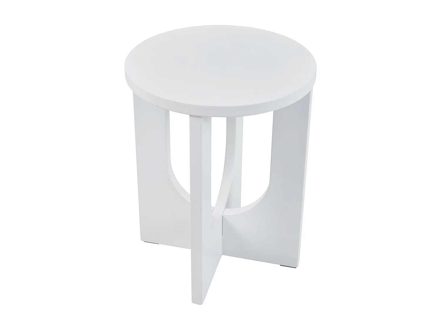 Table d'appoint Kysdajore 50 x 40 cm blanc [en.casa]