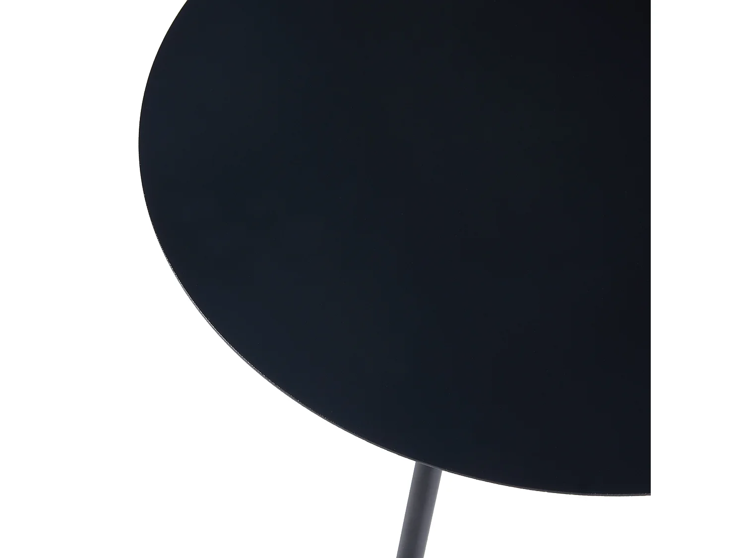 Table d'appoint Sula avec plateau rond métal 45 x 40 cm noir [en.casa]