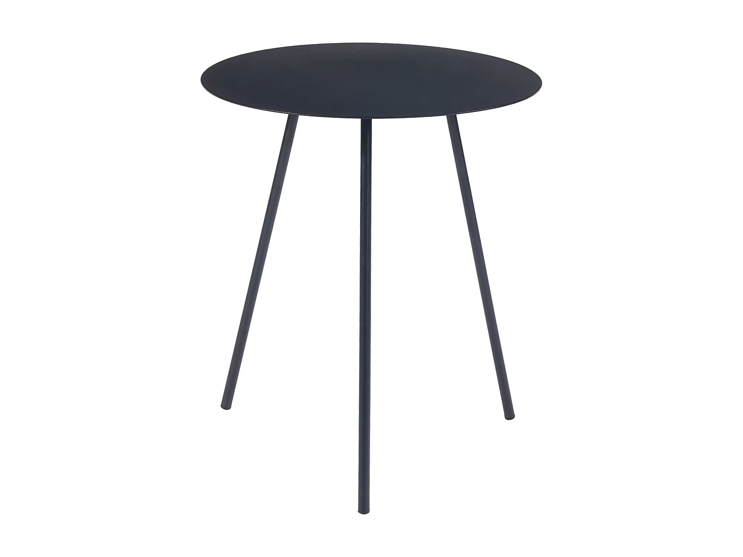 Table d'appoint Sula avec plateau rond métal 45 x 40 cm noir [en.casa]