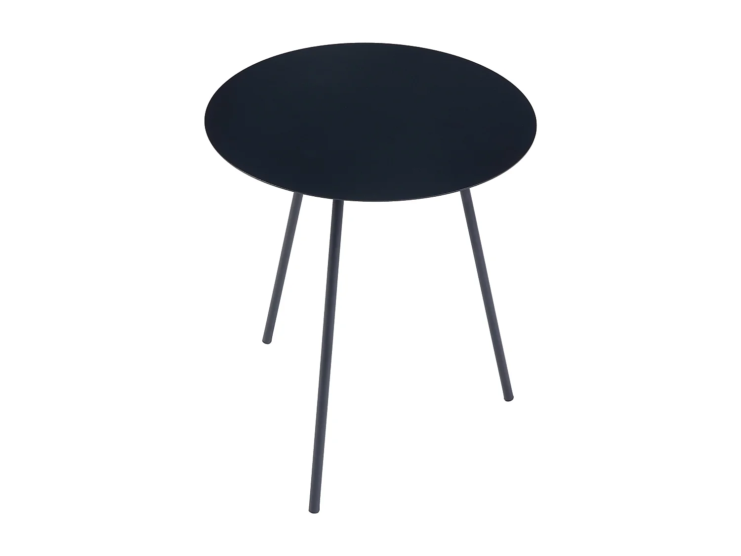 Table d'appoint Sula avec plateau rond métal 45 x 40 cm noir [en.casa]