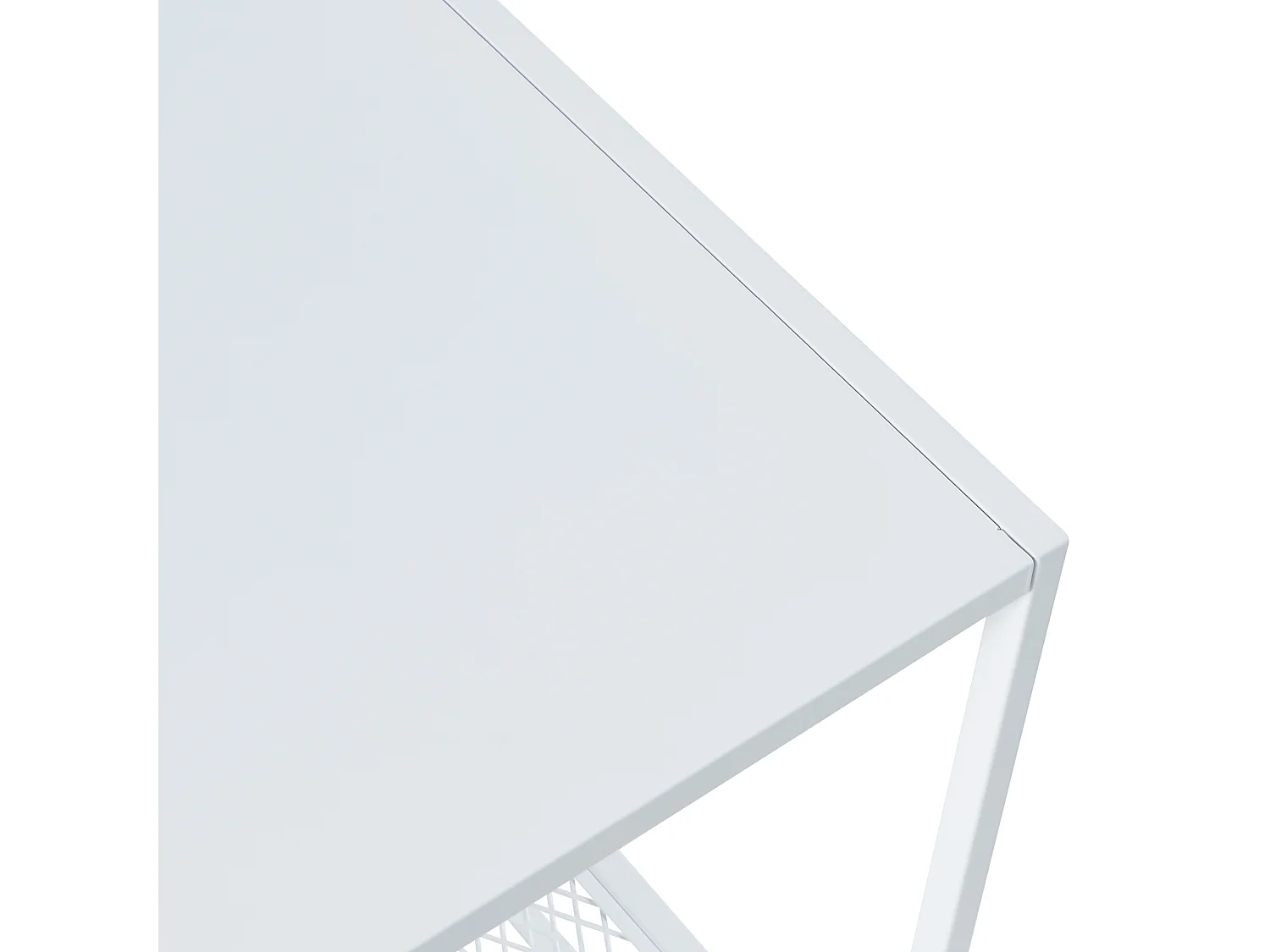 Table d'appoint Ruokolahti acier 51 x 51 x 51 cm blanc mat [en.casa]