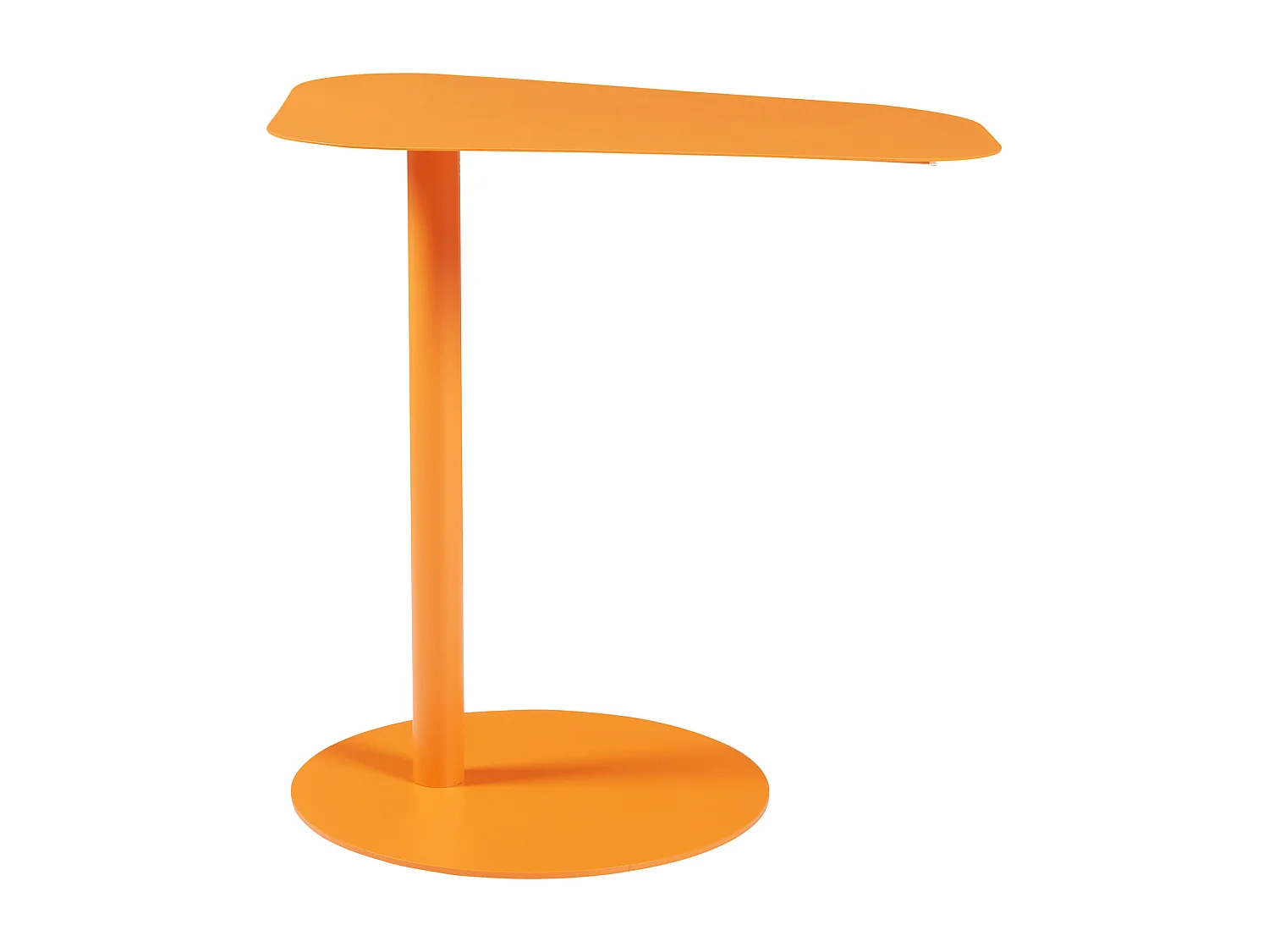 Table d'appoint Nastätten métal 50 x 50 x 38 cm orange [en.casa]