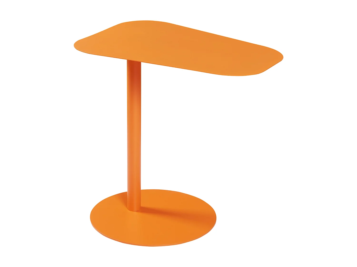 Table d'appoint Nastätten métal 50 x 50 x 38 cm orange [en.casa]